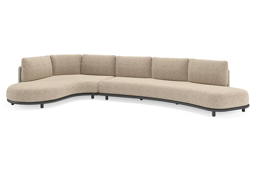 Chaise longue droite + 3 places organique