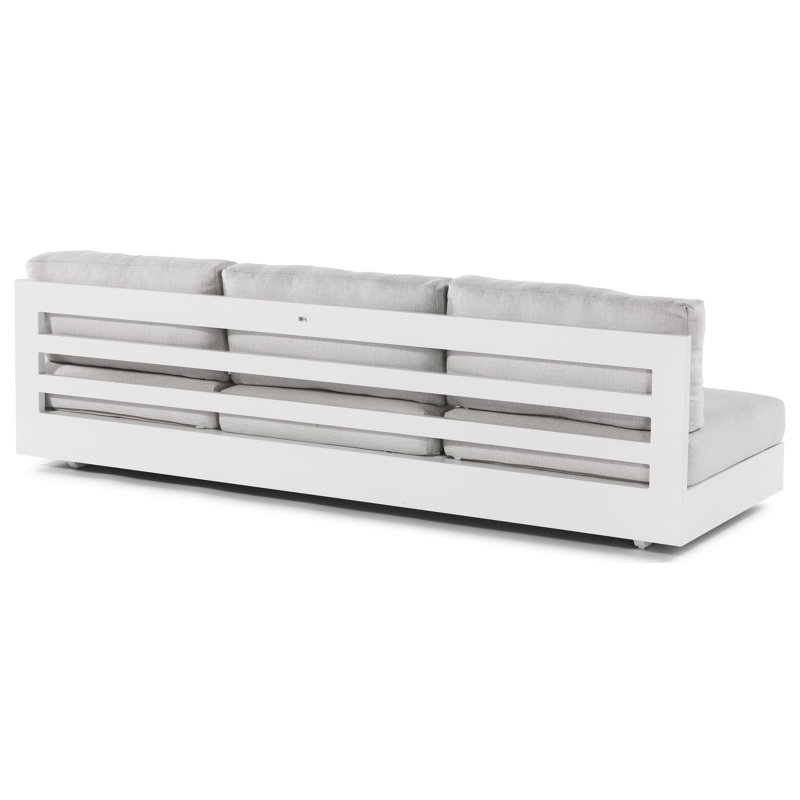 Como loungebank in wit aluminium met savane whisper all weather sunbrella® luxe kussens