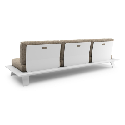 Cesano loungeset in wit aluminium met bora jungle all weather Cosytica kussen