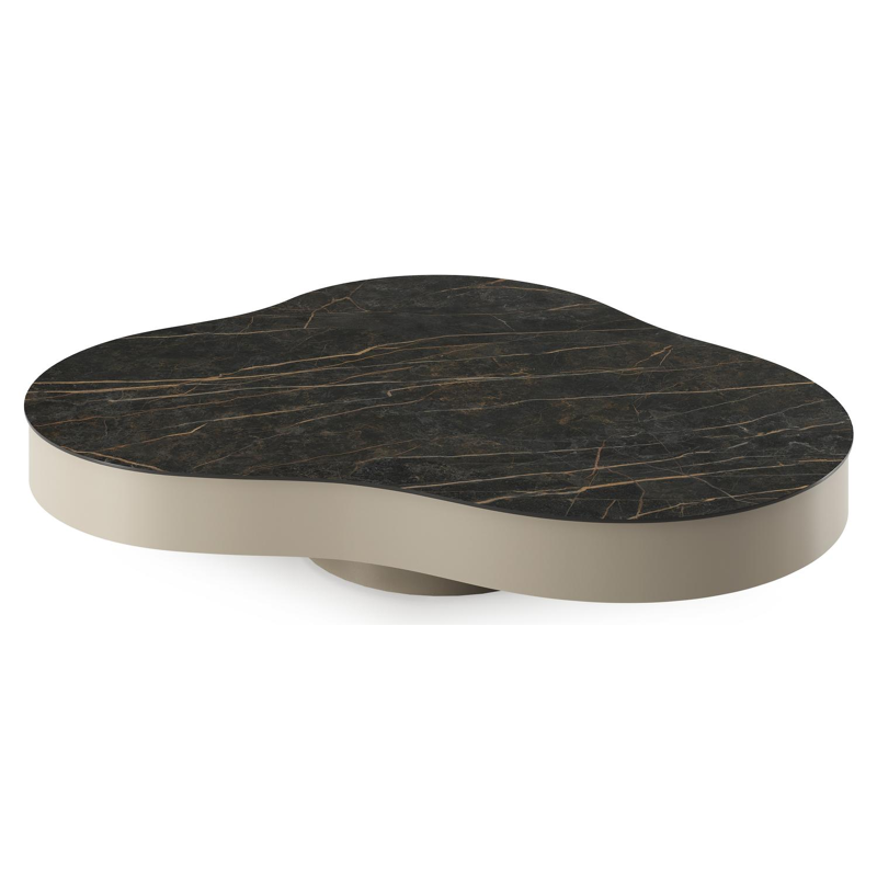 Lomano loungetafel cloud in beige aluminium en aluminium Black Obsession - L 131 x B 108 x H 25 cm