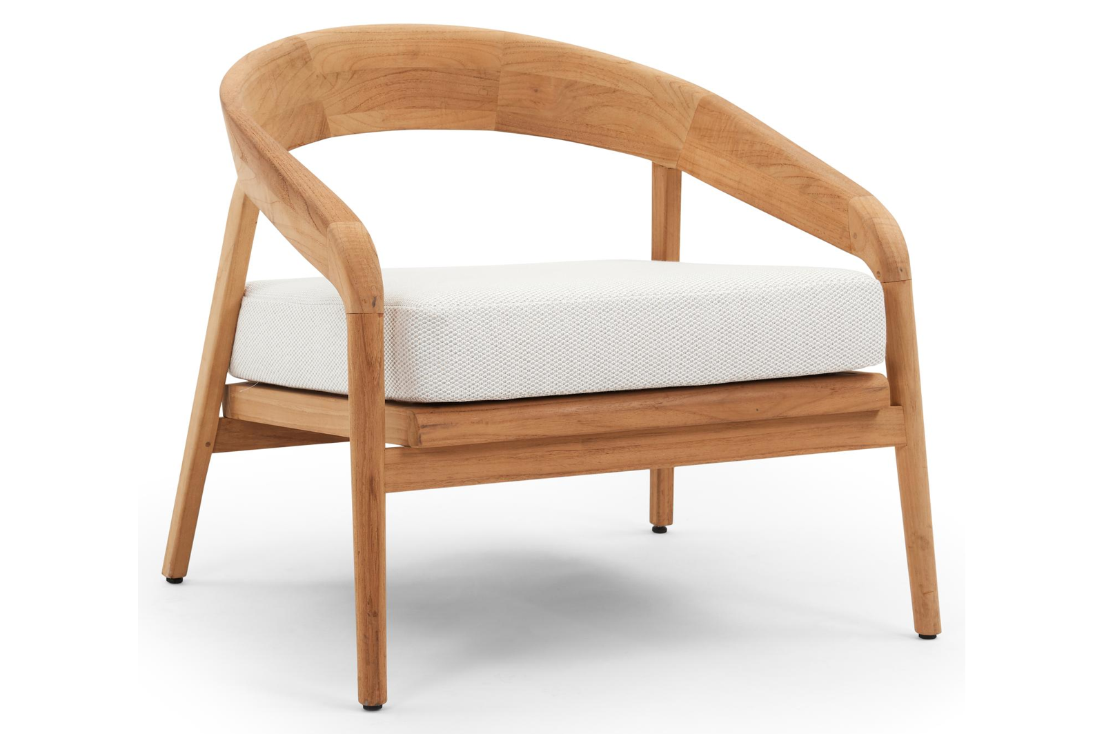 Lacrima loungestoel 1-zit in teak met lopi marble all weather sunbrella® luxe kussen