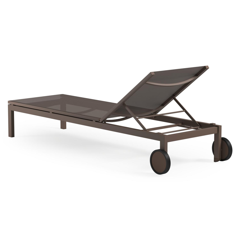 Caravelle verstelbaar ligbed in taupe aluminium