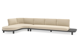 Chaise longue droite + 3-pl