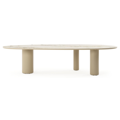 Amico tuintafel mango in beige aluminium en volkeramiek Colorado Dunes - L 320 x B 140 x H 73.5 cm