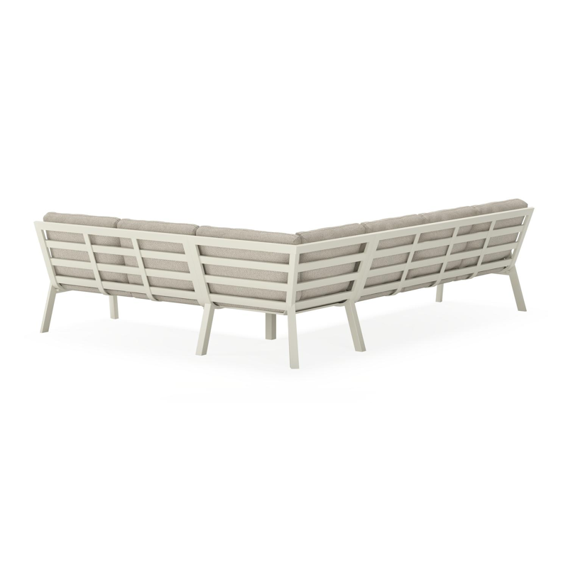 Avila loungehoek in beige aluminium met twilight granite weather+ softtouch kussens