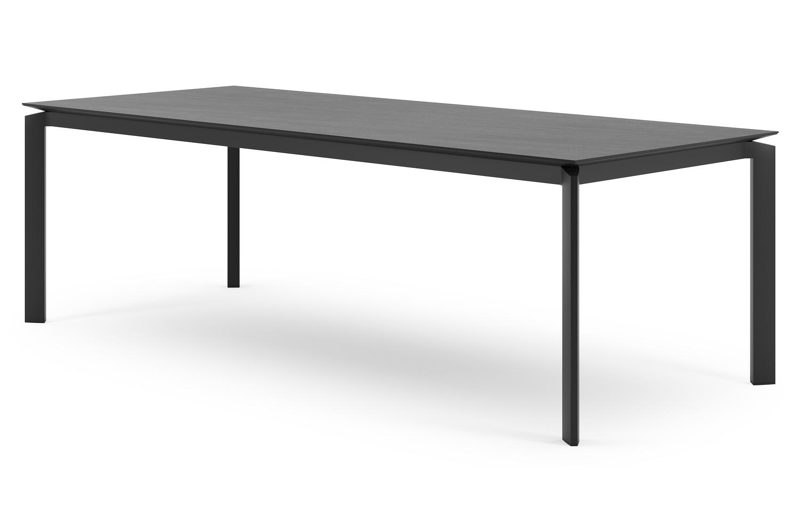 Cirello tuintafel in zwart aluminium en volkeramiek basalt black - L 240 x B 100 x H 75 cm