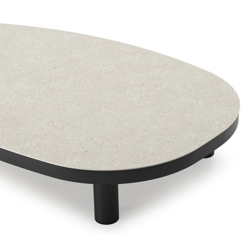 Donato loungetafel in zwart aluminium