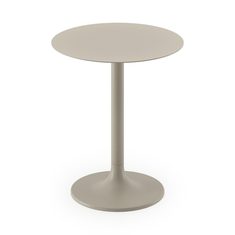 Table d'appoint Litta en aluminium beige - Diam. 43 x Haut. 50 cm