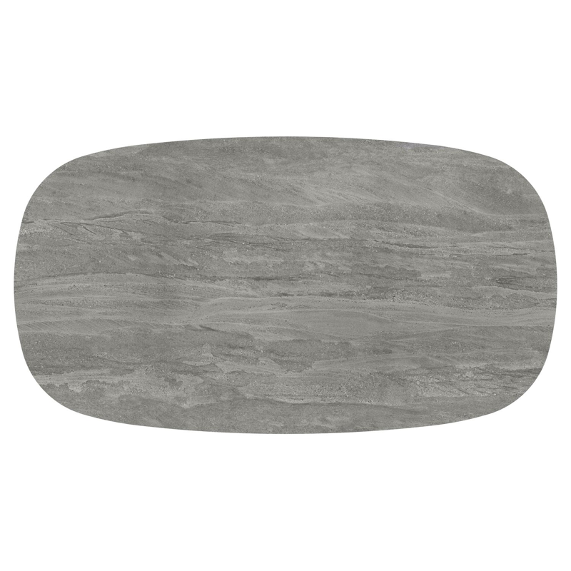 Amico tuintafel bombo xl in zwart aluminium en volkeramiek Aspen Grey - L 270 x B 148 x H 73.5 cm