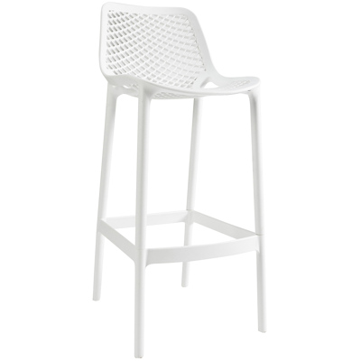 Air barstoel wit - kunststof