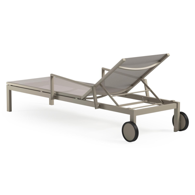 Caravelle verstelbaar ligbed in beige aluminium