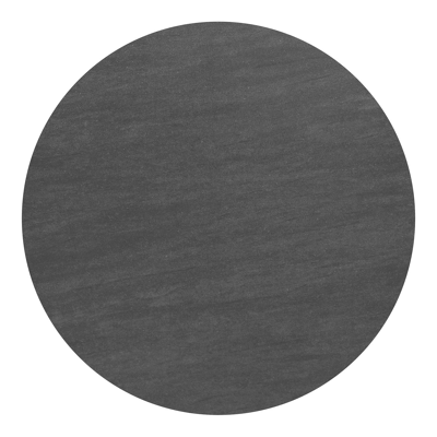 Fano tuintafel in zwart aluminium en volkeramiek basalt black - Dia. 148 x H 75 cm