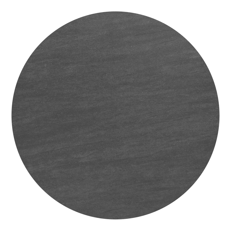 Fano tuintafel in zwart aluminium en volkeramiek basalt black - Dia. 148 x H 75 cm