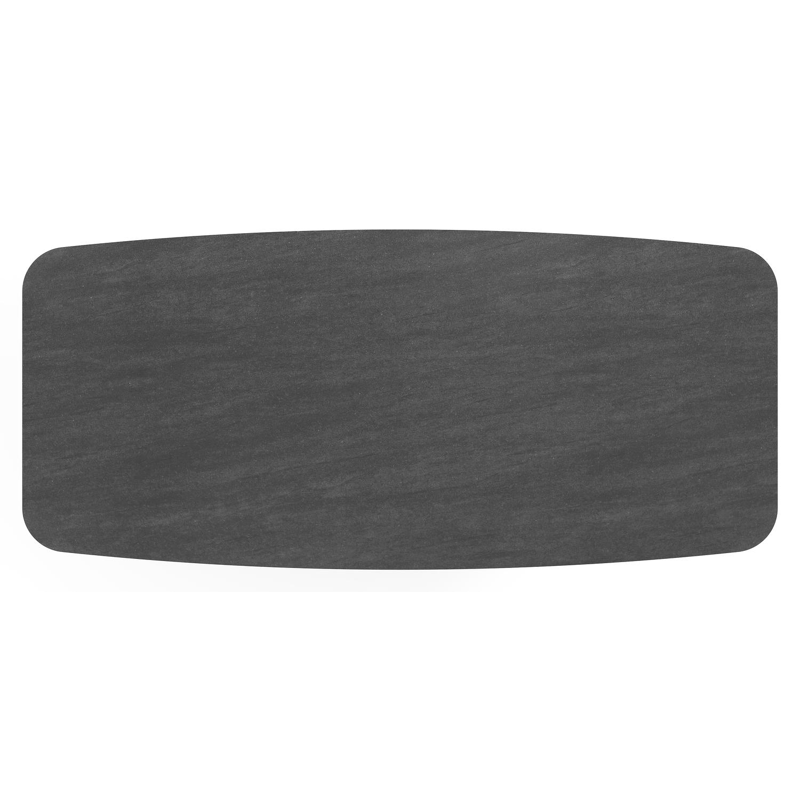 Lacrima tuintafel in zwart aluminium en volkeramiek basalt black - L 255 x B 115 x H 74 cm