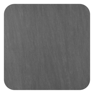 Amico tuintafel afgerond vierkant in beige aluminium en volkeramiek Basalt Black - L 148 x B 148 x H 73.5 cm