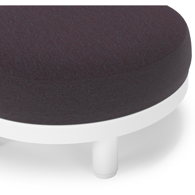 Donato lounge poef in wit aluminium met All Weather Sunbrella® Luxe Tundra Red kussen