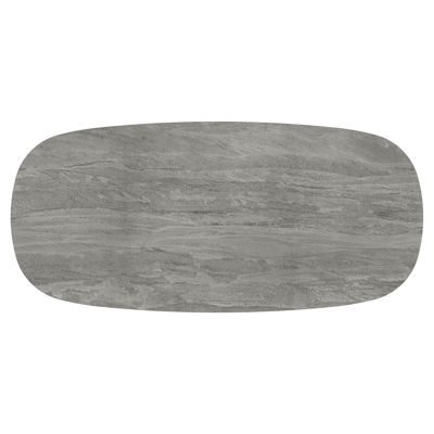 Amico tuintafel bombo in wit aluminium en volkeramiek Aspen Grey - L 270 x B 125 x H 73.5 cm