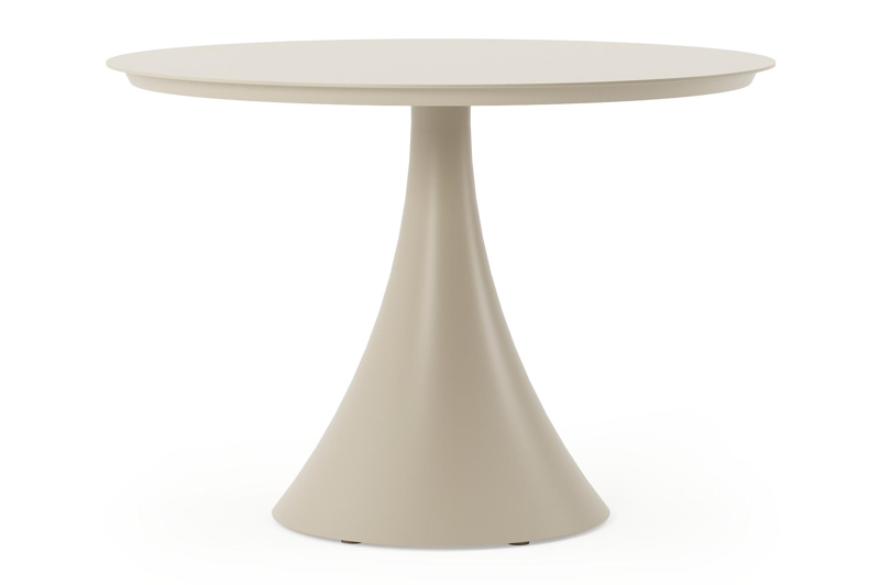 Fano tuintafel rond in beige aluminium - Dia. 110 cm