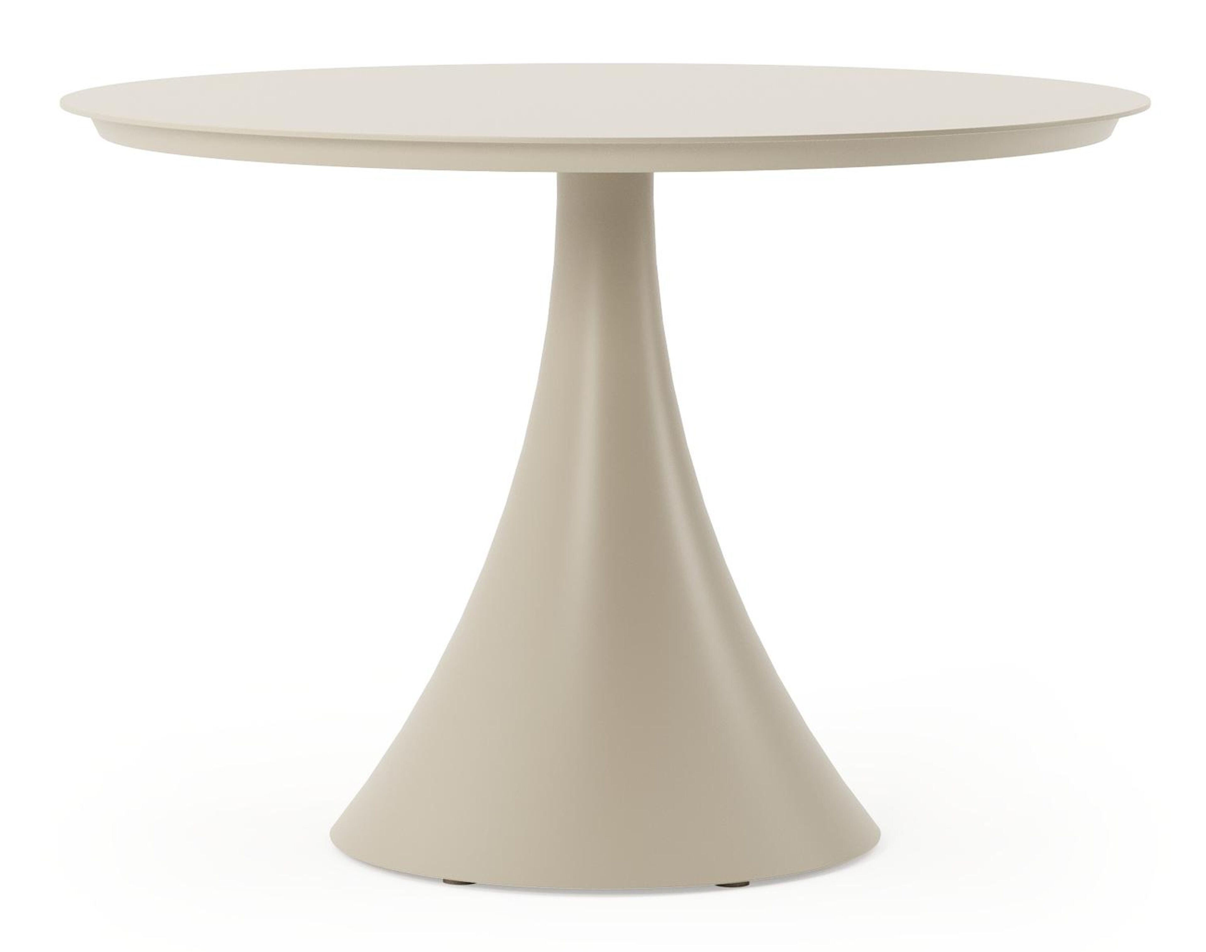 Fano tuintafel rond in beige aluminium - Dia. 110 cm