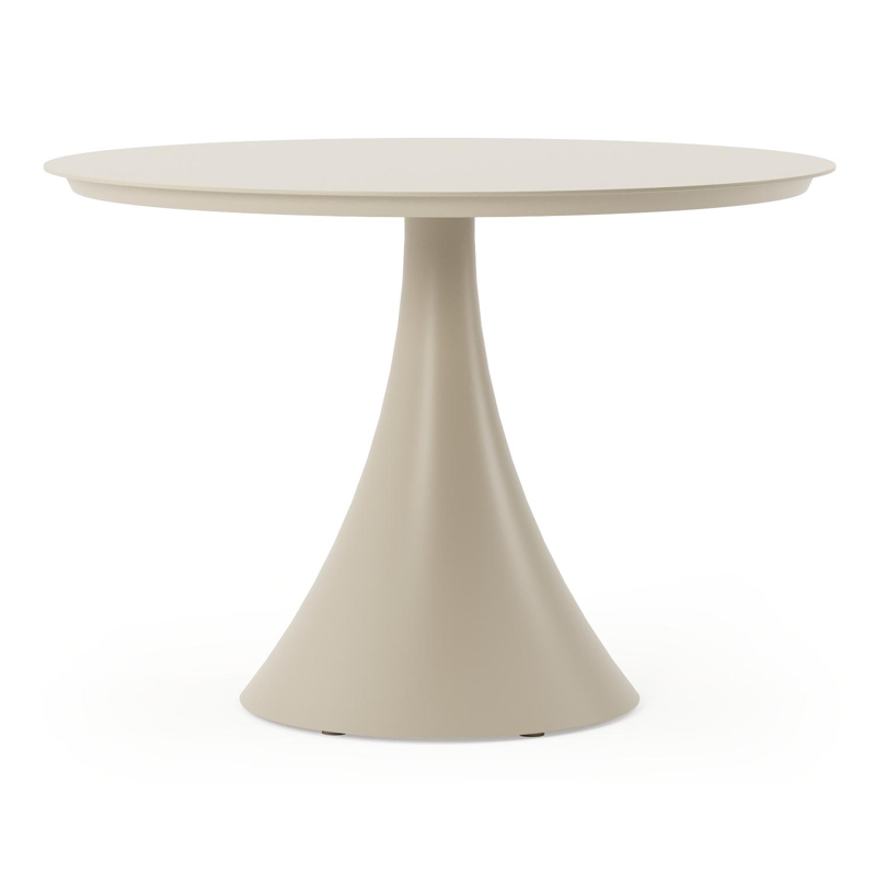 Fano tuintafel rond in beige aluminium - Dia. 110 cm