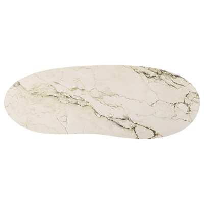 Amico tuintafel organisch in wit aluminium en volkeramiek Colorado Dunes - L 320 x B 120 x H 73.5 cm