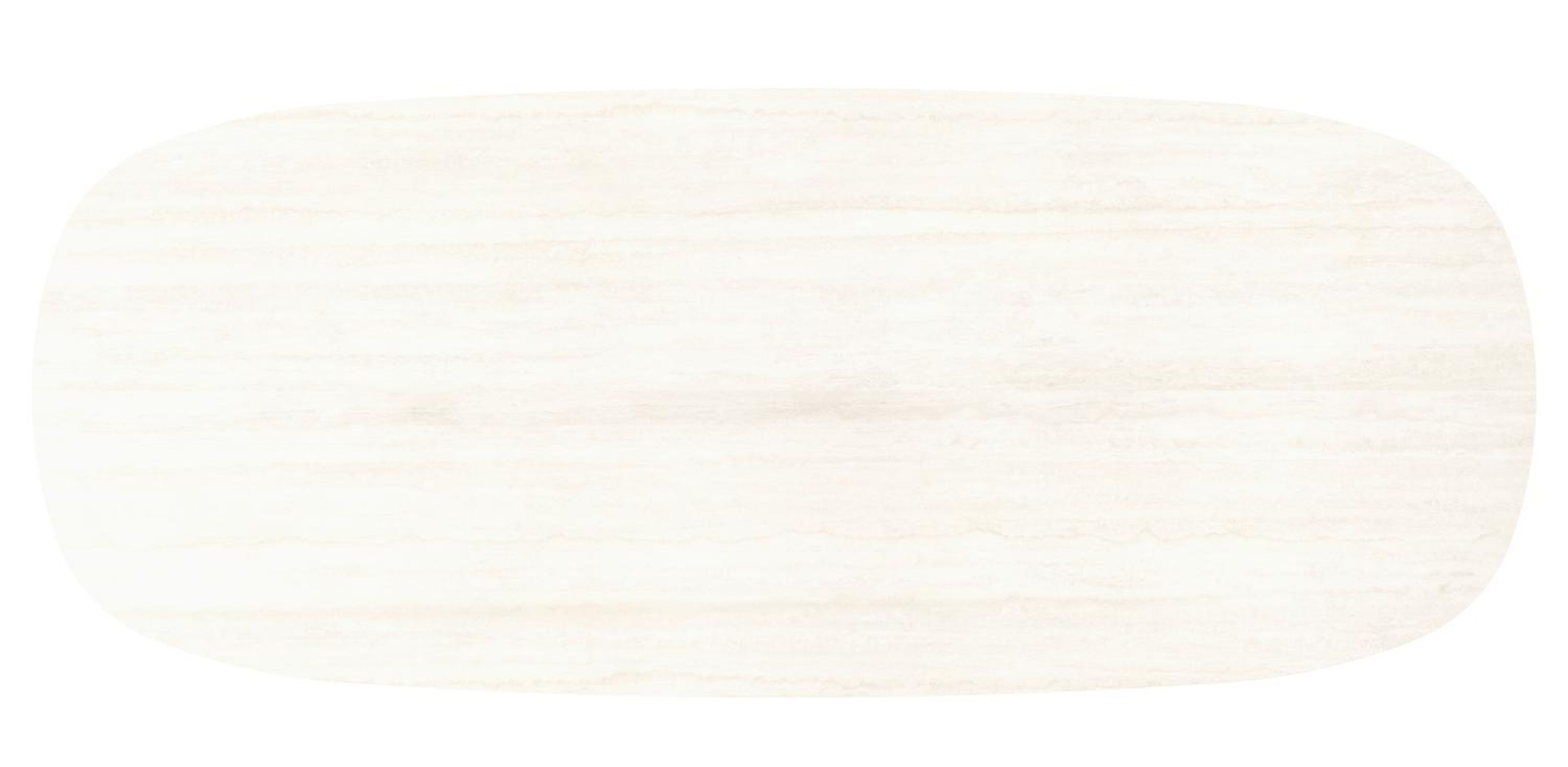 Table de jardin low dining Amico bombo en aluminium beige et céramique pleine Travertino Bianco - Lg. 320 x Lrg. 130 x Haut. 61 cm