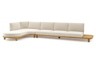 Chaise longue rechts + 3-zit