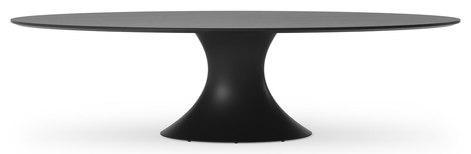Fano tuintafel in zwart aluminium en volkeramiek basalt black - L 290 x B 148 x H 75 cm