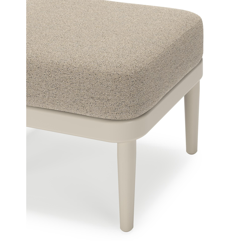Pouf Orso en aluminium beige et coussins en all weather cosytica Marbella Beige