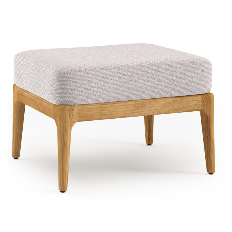 Pouf Orso en teck et coussins en all weather sunbrella® luxe Wander Gobi