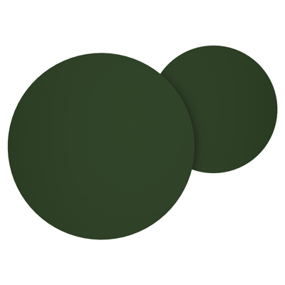 Enna set van 2 loungetafels rond in groen aluminium - Dia. 100/70 x H 37/30 cm