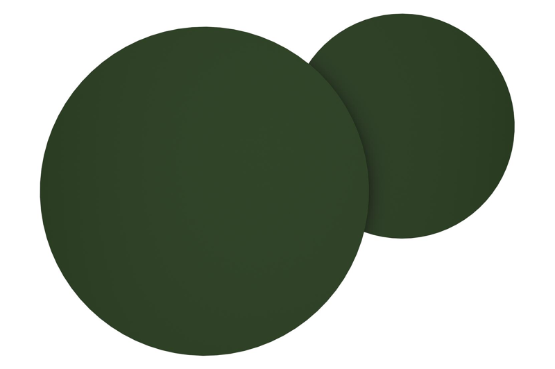 Enna set van 2 loungetafels rond in groen aluminium - Dia. 100/70 x H 37/30 cm