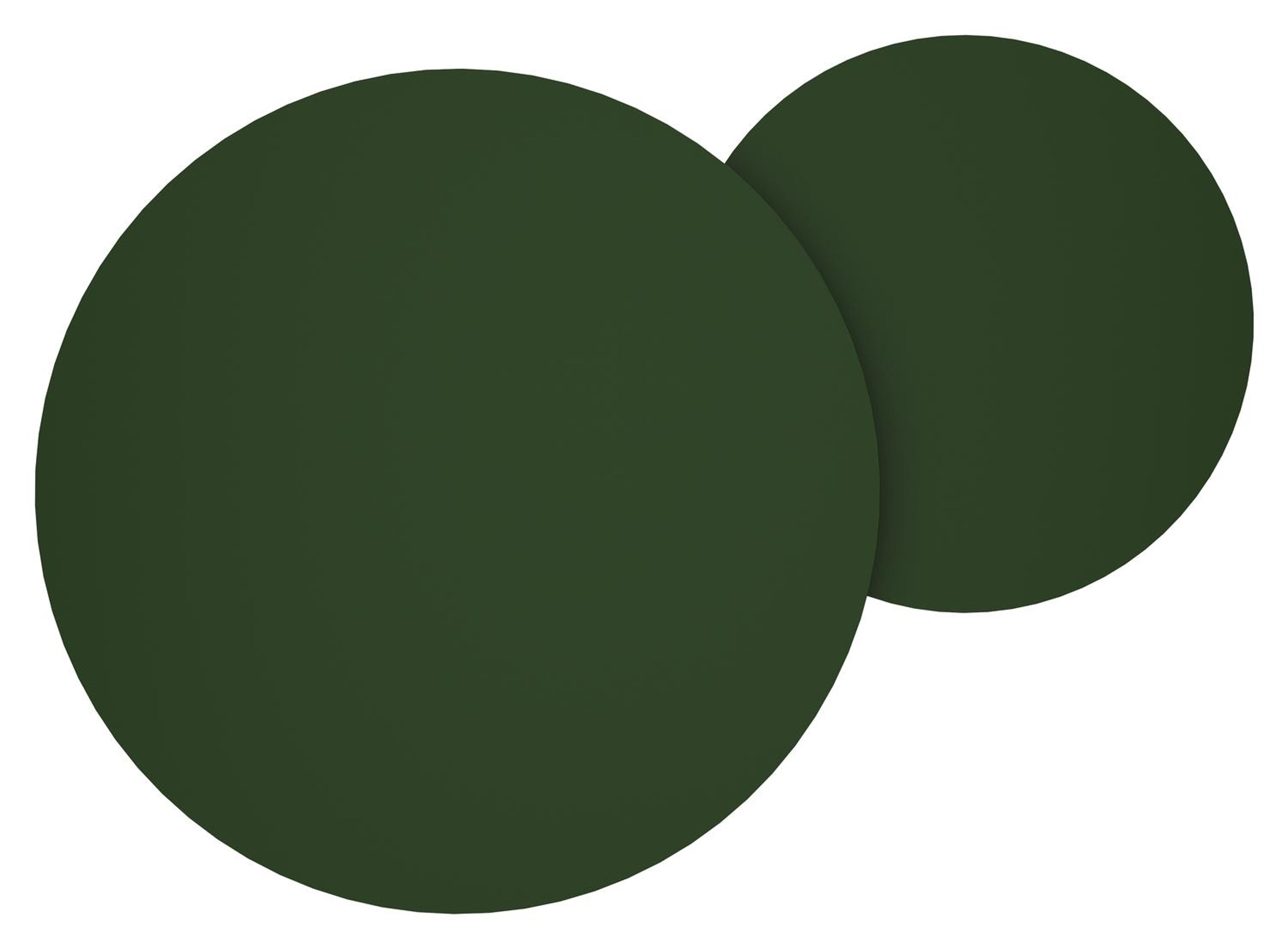 Enna set van 2 loungetafels rond in groen aluminium - Dia. 100/70 x H 37/30 cm
