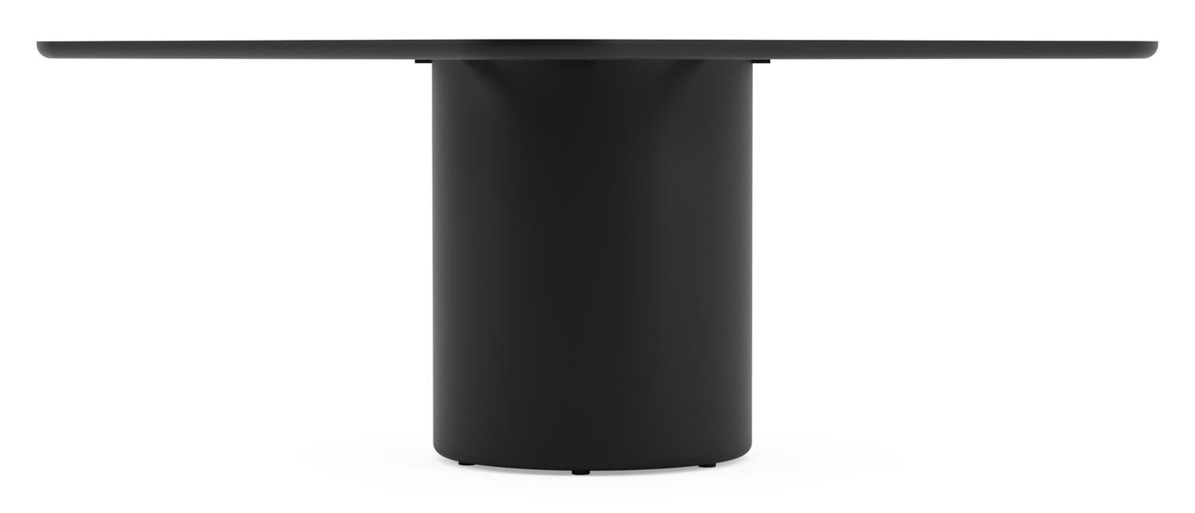 Amico tuintafel afgerond vierkant in zwart aluminium en volkeramiek Basalt Black - L 148 x B 148 x H 73.5 cm