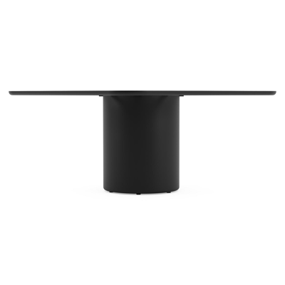 Amico tuintafel afgerond vierkant in zwart aluminium en volkeramiek Taj Mahal - L 148 x B 148 x H 73.5 cm