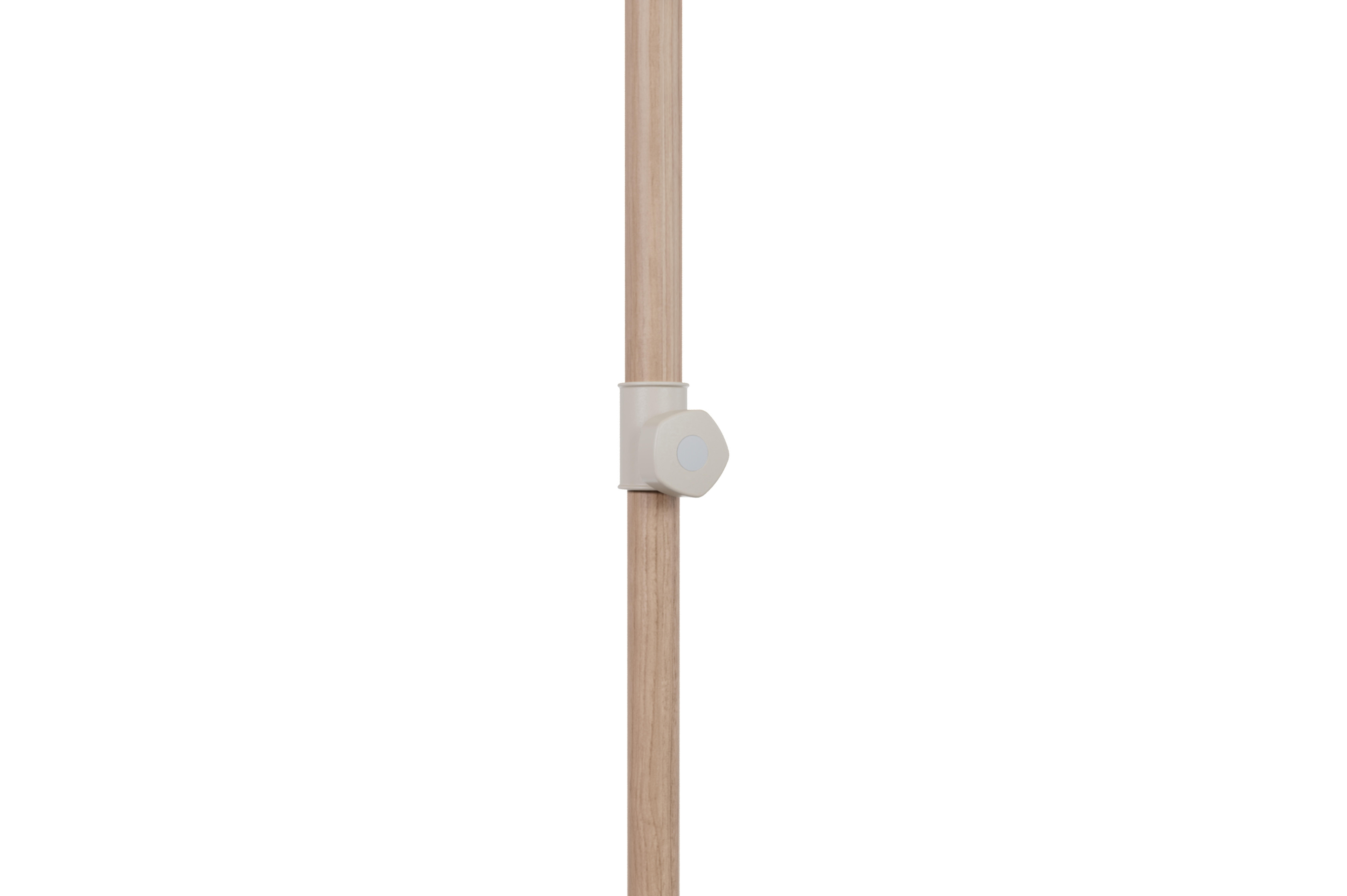 Umbria staanparasol in houtlook aluminium en beige All Weather Sunbrella® Premium parasoldoek - Dia. 250 cm met parasolvoet Intenso 60 kg