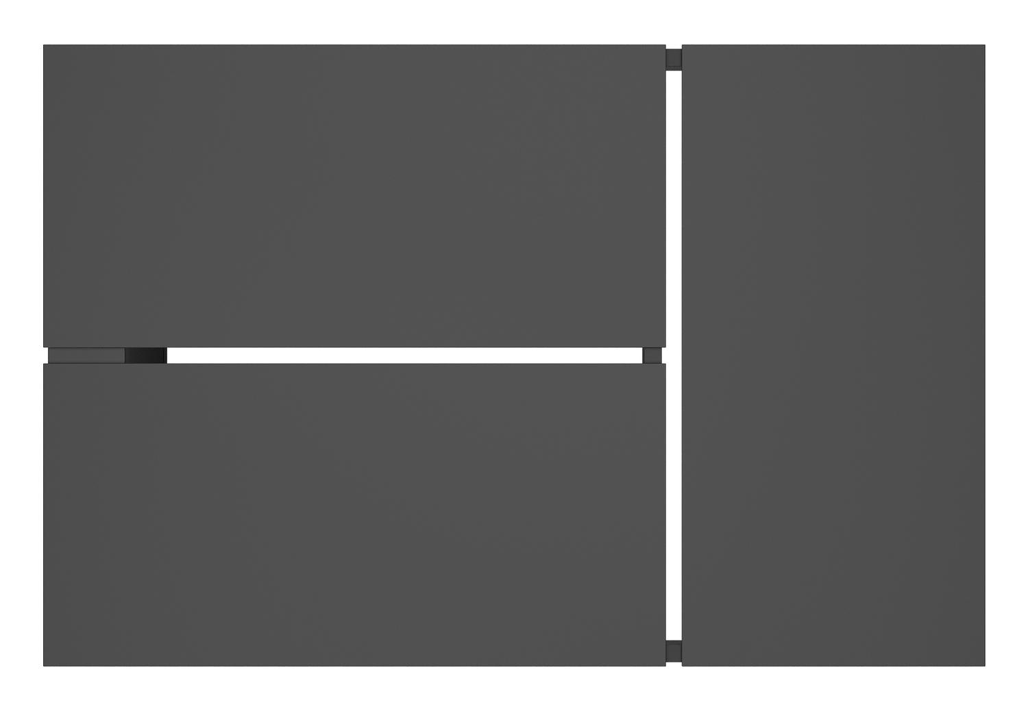 Table basse Verato en aluminium noir - Lg 120 x larg. 80 x H 39,5 cm