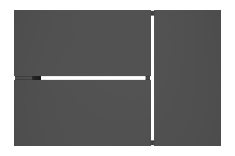 Table basse Verato en aluminium noir - Lg 120 x larg. 80 x H 39,5 cm