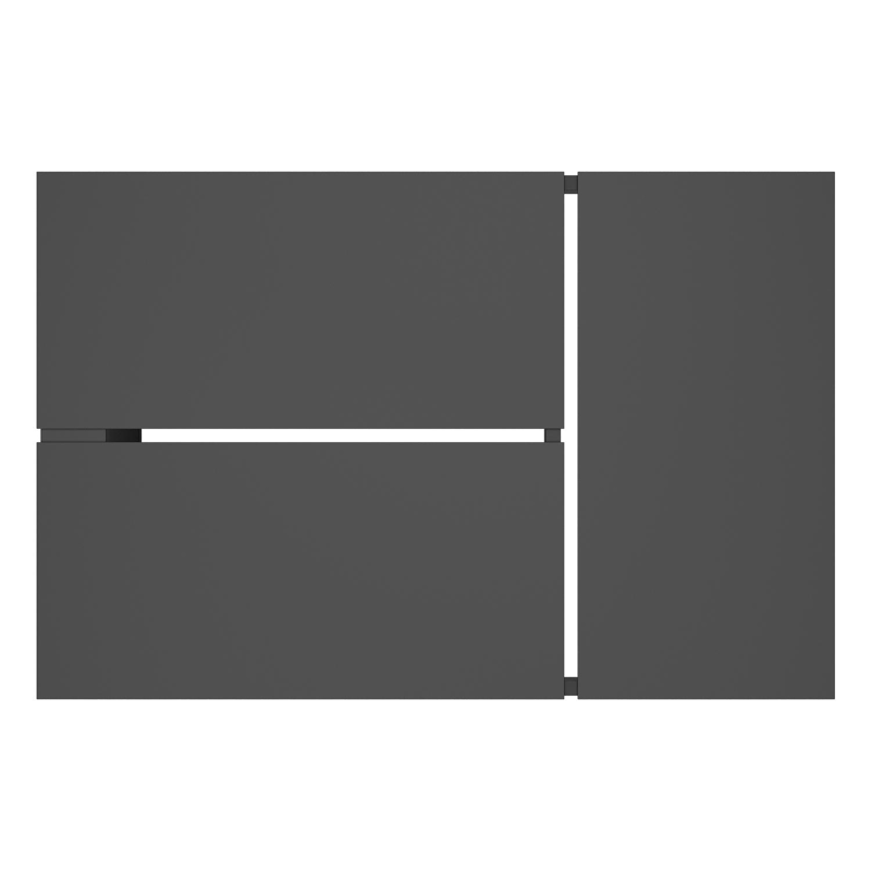 Verato loungetafel in zwart aluminium - L 120 x B 80 x H 39,5 cm