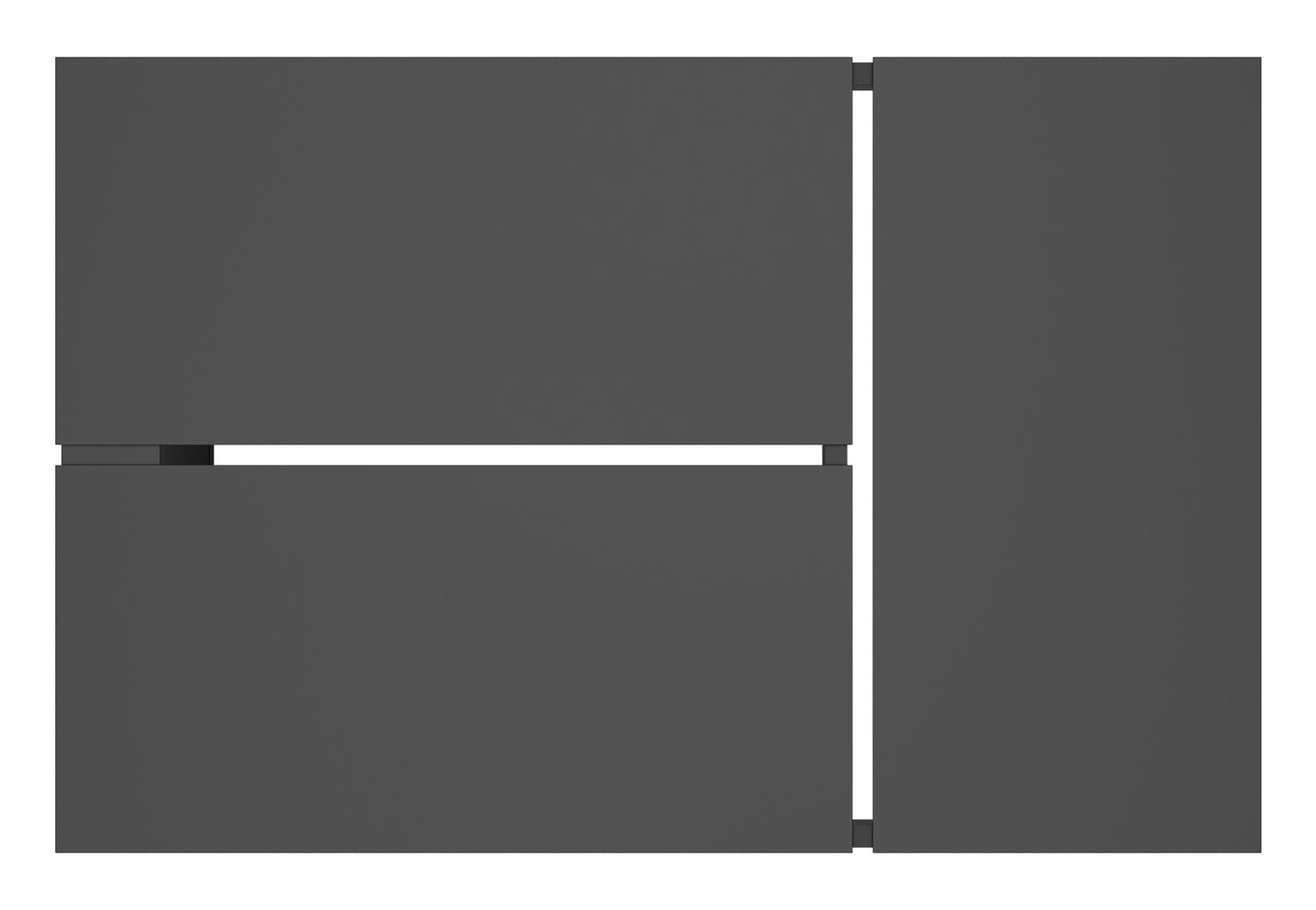 Table basse Verato en aluminium noir - Lg 120 x larg. 80 x H 39,5 cm