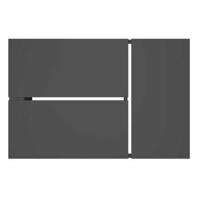 Verato loungetafel in zwart aluminium - L 120 x B 80 x H 39,5 cm