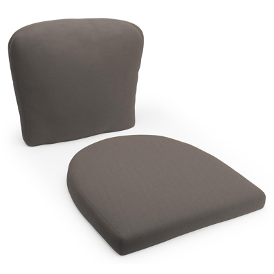 Coussin de chaise luxe (siège et dos) (luxe) Orso en all weather sunbrella® luxe natte nature grey