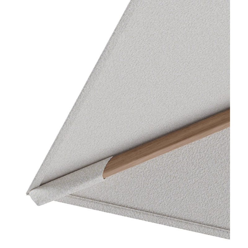 Rufina zweefparasol tiltfunctie in houtlook aluminium en parasoldoek in All Weather Solica Soul Optik  - L1 400 x L2 300 cm (zonder voet) (zonder voet)