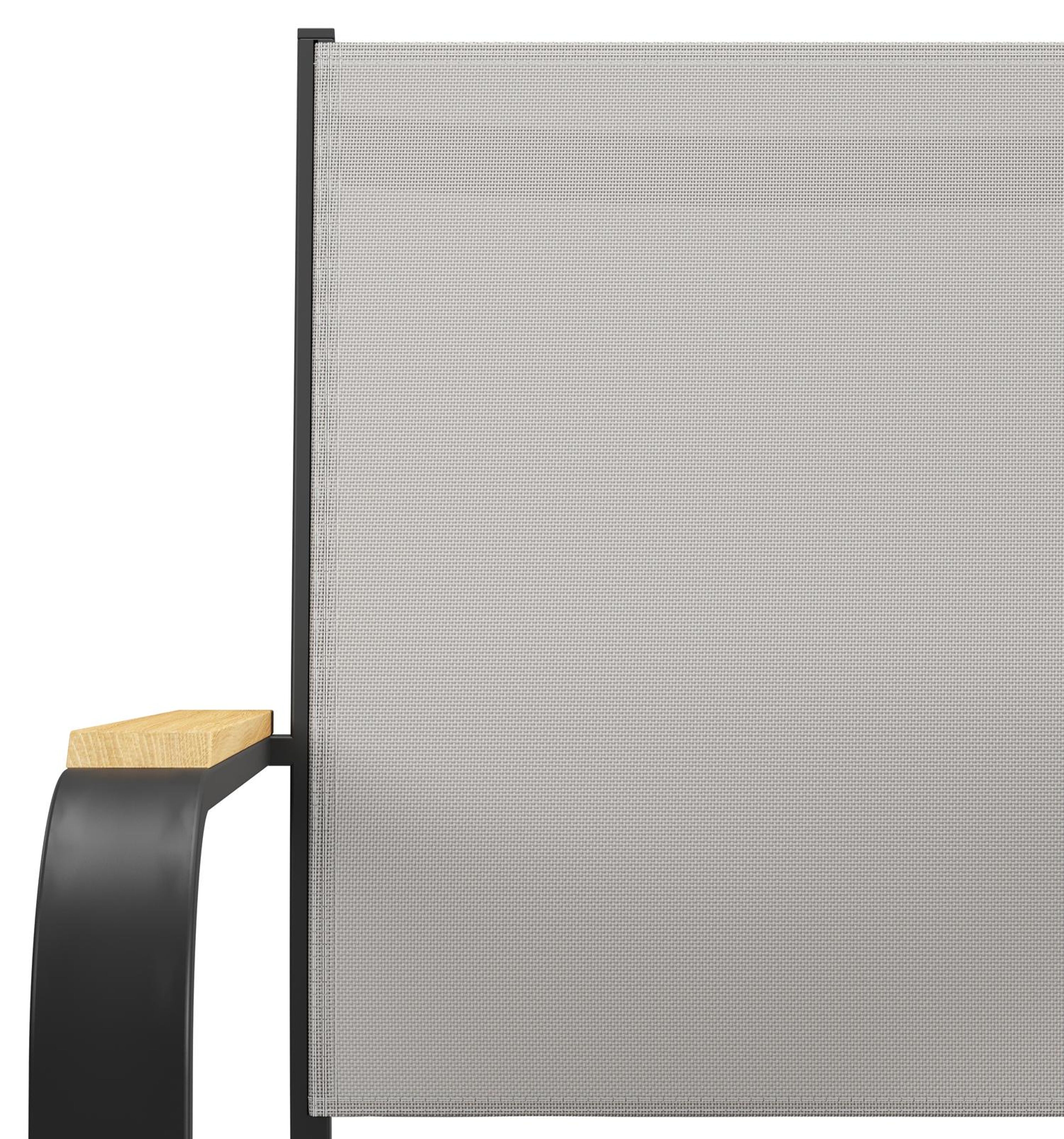 Feltro tuinset in zwart aluminium en teak Natural Finish met 2 Amalfi tuinstoelen