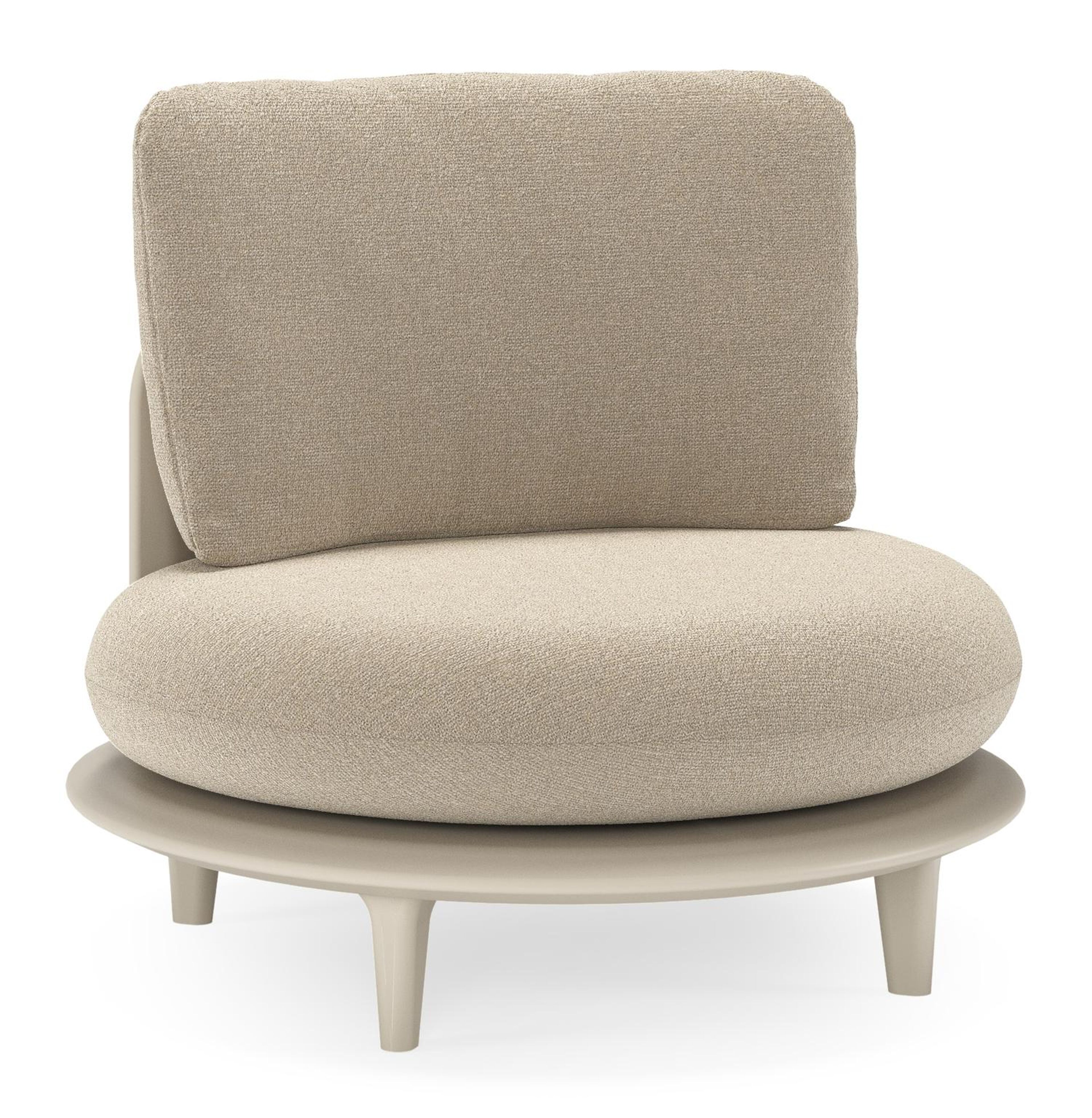 Bomero loungestoel in beige aluminium met marbella sand all weather cosytica kussen