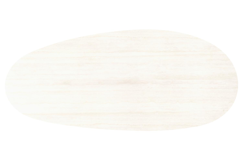 Amico tuintafel mango in beige aluminium en volkeramiek Travertino Bianco - L 320 x B 140 x H 73.5 cm