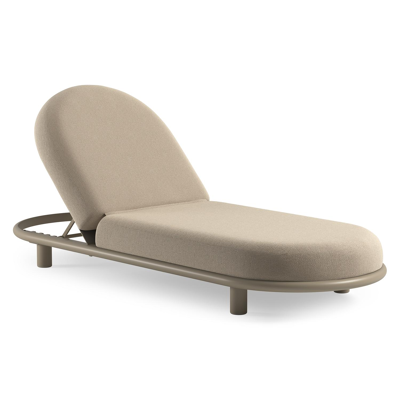 Lomano verstelbaar ligbed in beige aluminium met althea chalk all weather cosytica