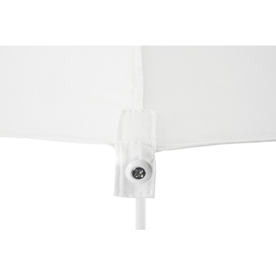 Parasol droit Milano en aluminium blanc avec toile de parasol en polyester blanc - Larg1 200 x Larg2 200 cm (sans pied de parasol)