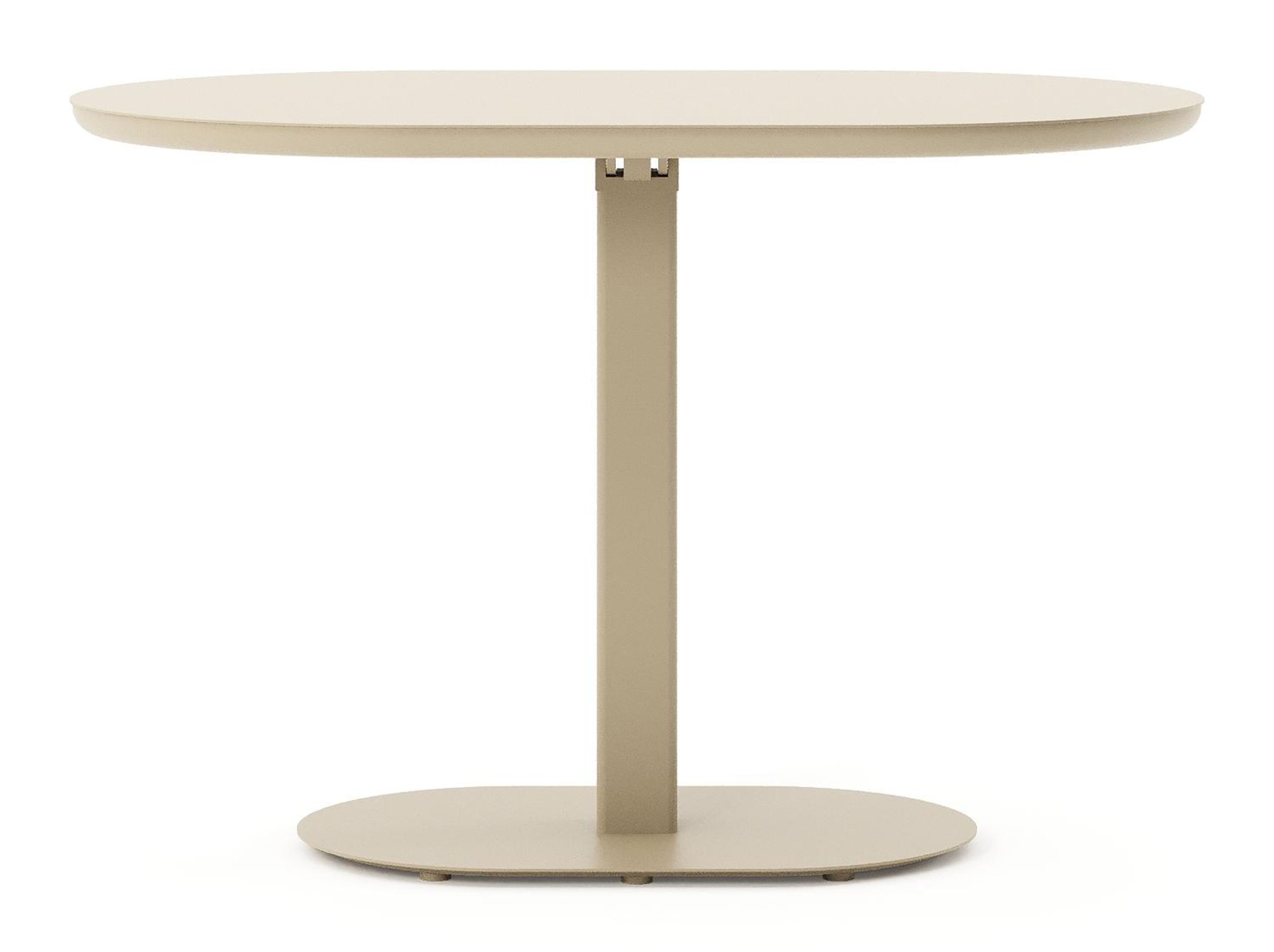 Teramo kantelbare tuintafel bombo in beige aluminium - L 110 x B 70 x H 74 cm