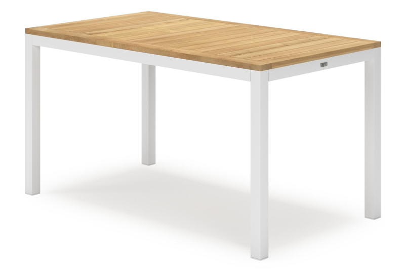 Feltro tuinset in wit aluminium en teak Natural Finish met 2 Matera tuinstoelen